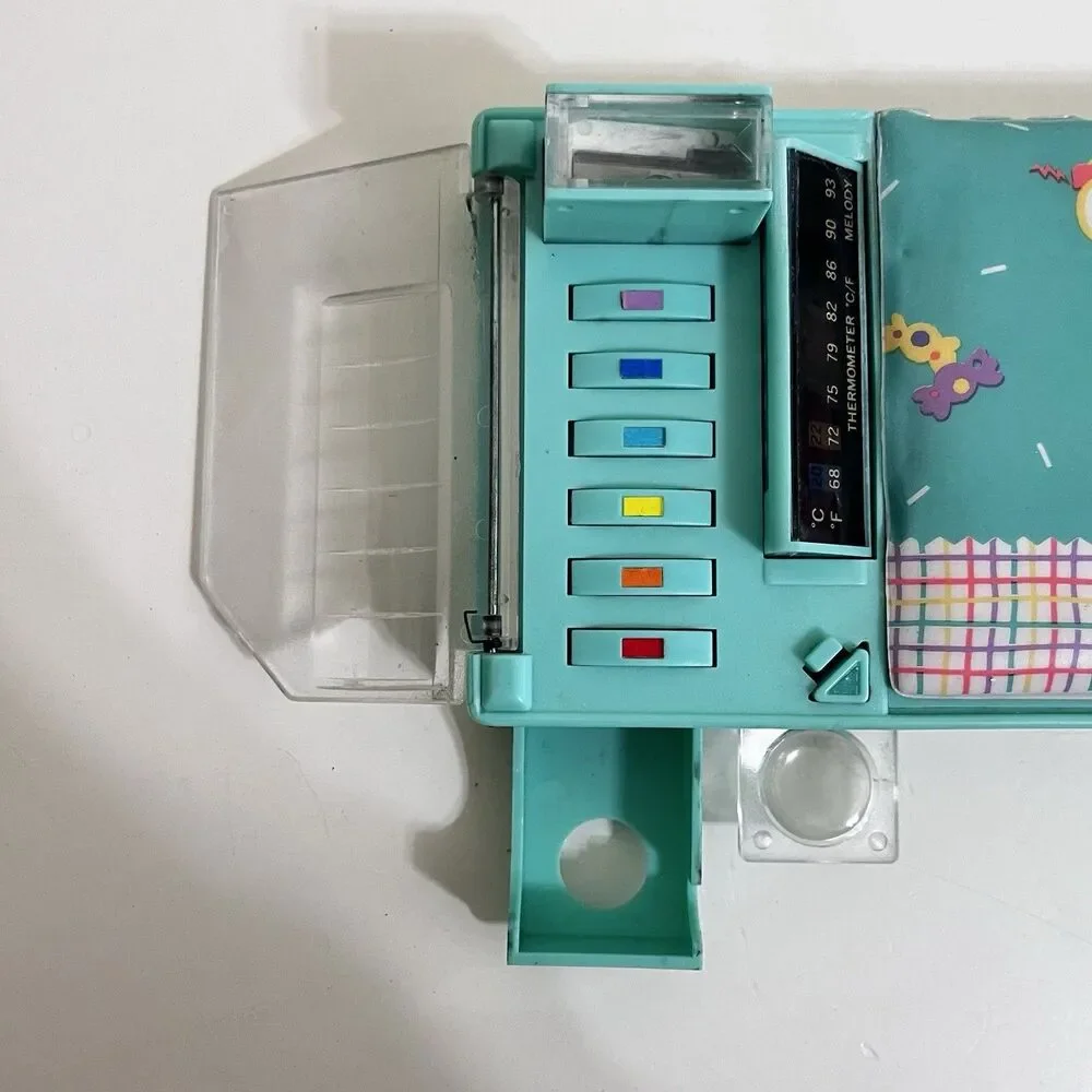 Vintage Sanrio Bear Padded Multi-Function Pencil Case Pop-Open Compartments 1990
